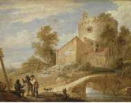 Teniers David II Landscape with a Tower - Hermitage